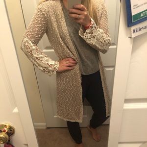 Knee length cardigan